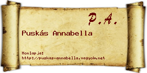 Puskás Annabella névjegykártya